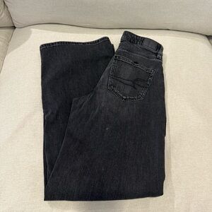 American Eagle High Rise Baggy Wide Leg Dreamy Drape Black Jeans 00